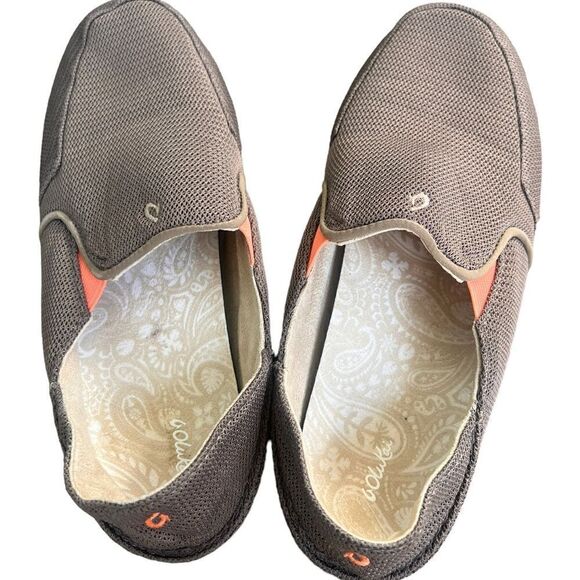 Olukai Waialua Mesh Slip On Mustang/Melon Womens Size: 10 - Picture 5 of 7